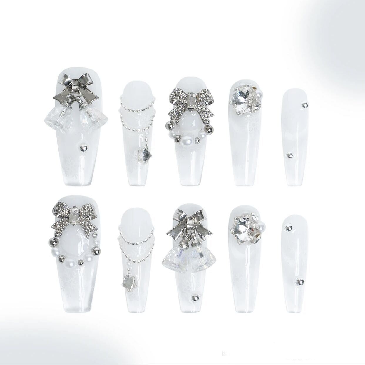 S5 Prayer Knot Bell Wreath Merry Christmas HANDMADE NAIL