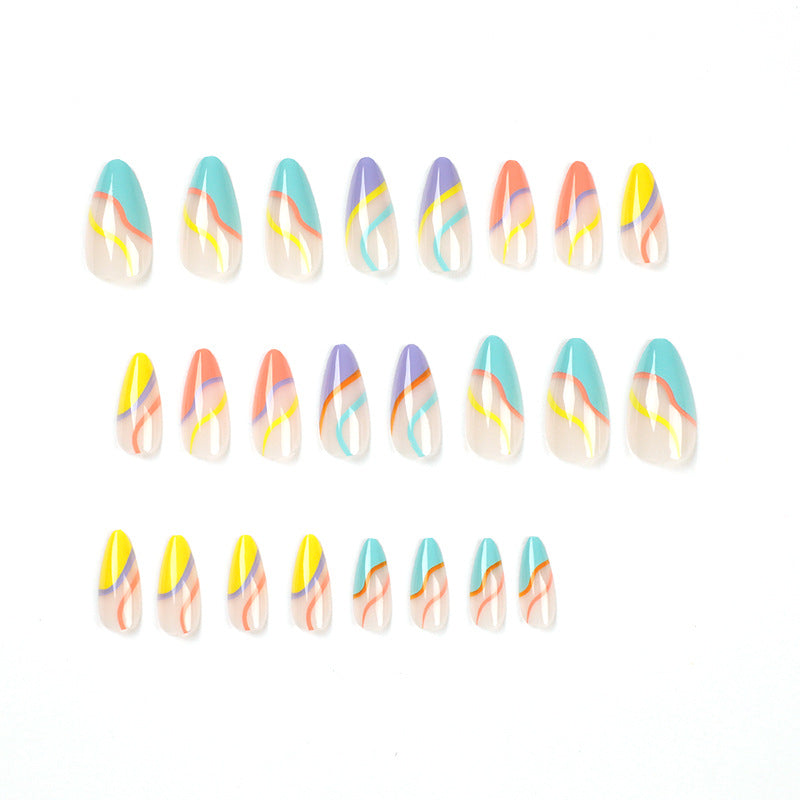 S32 FRENCH RINBOW LINES SHORT NAIL