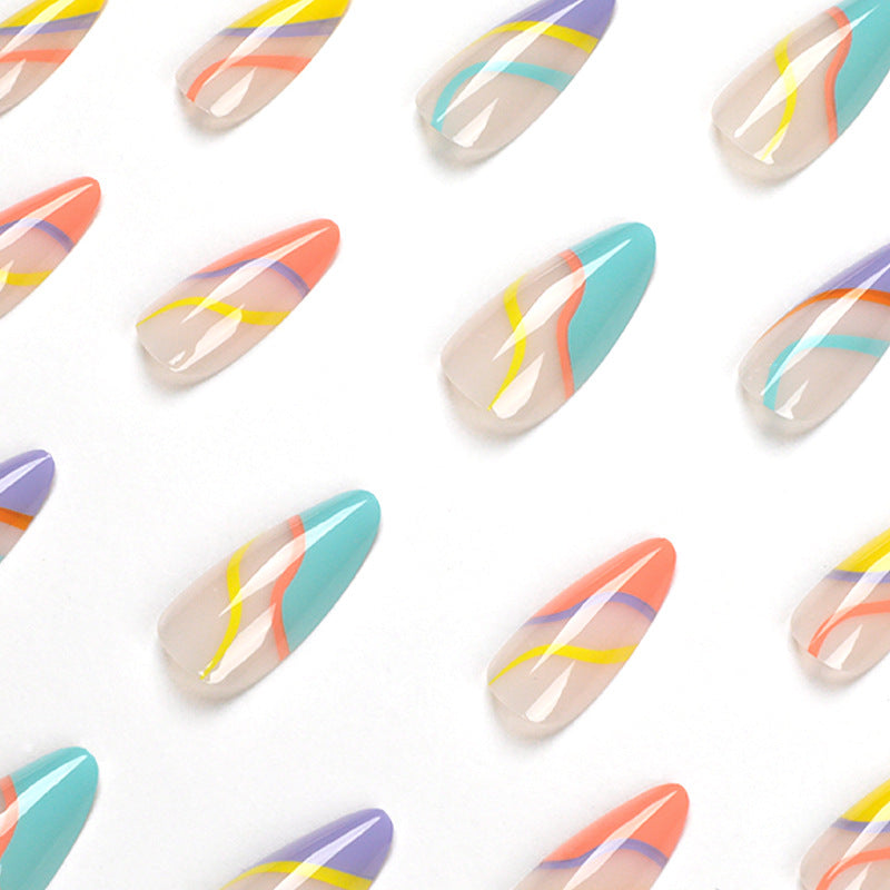 S32 FRENCH RINBOW LINES SHORT NAIL