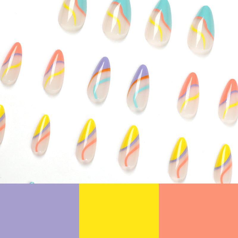 S32 FRENCH RINBOW LINES SHORT NAIL