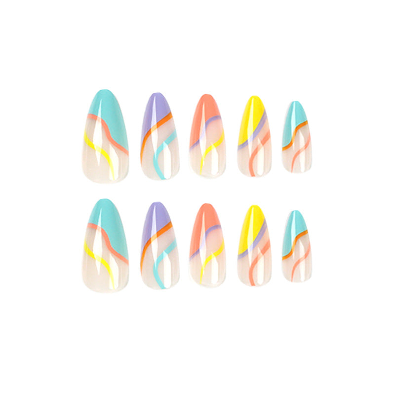 S32 FRENCH RINBOW LINES SHORT NAIL