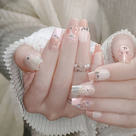 F42 Sweet Cherry Butterfly Dewdrops MEDIUM NAIL