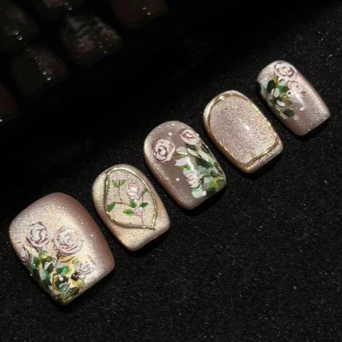 H404 Monet's Garden HANDMADE NAIL