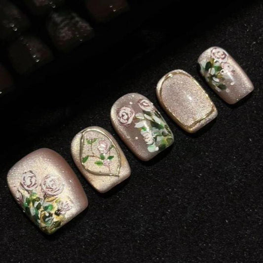 H404 Monet's Garden HANDMADE NAIL