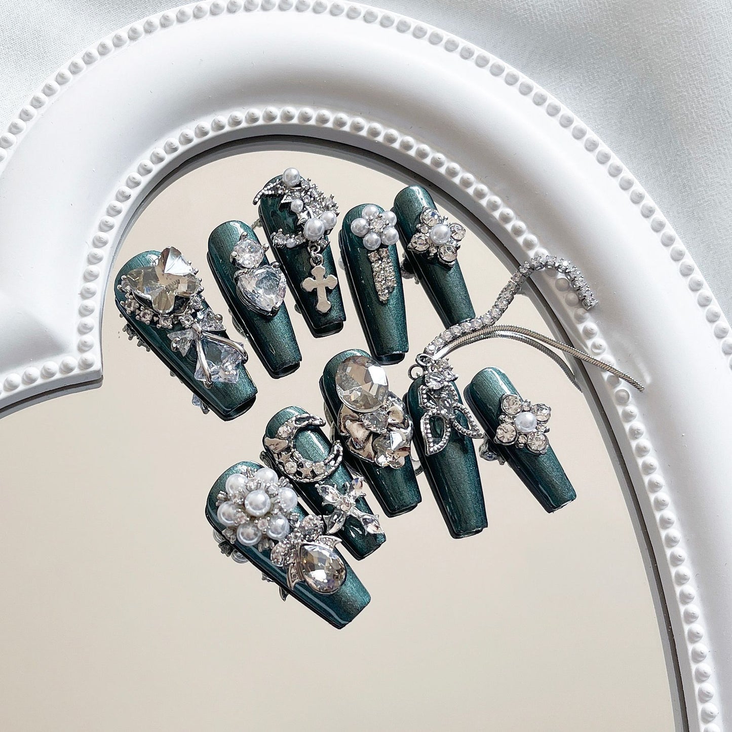 H303 DIABLE SERIES FULL DIAMOND JADETIE AUTUMN & WINTER HANDMADE NAIL