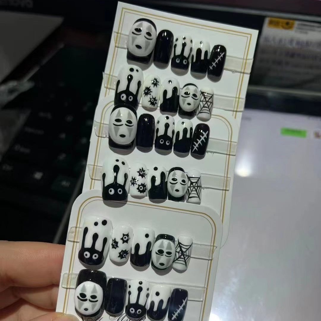 H234 FUNNY FACELESS MAN HANDMADE NAIL