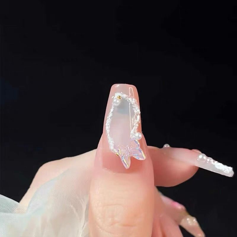 H31 Gypsum Tulip French HANDMADE NAIL