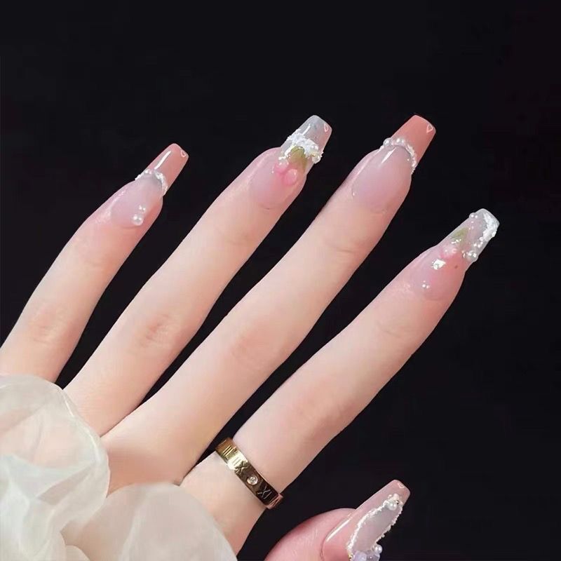 H31 Gypsum Tulip French HANDMADE NAIL