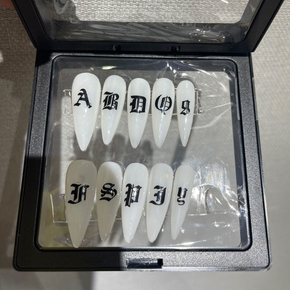 H69 Gothic European and American style letters HANDMADE NAIL