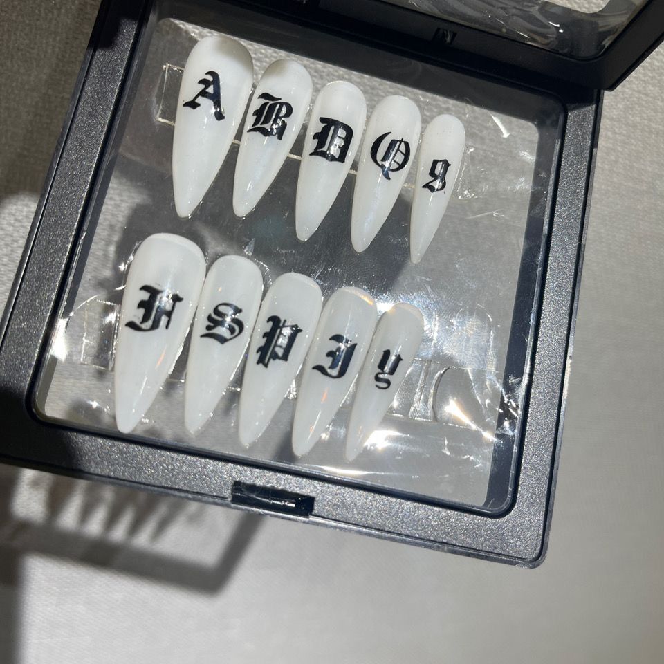 H69 Gothic European and American style letters HANDMADE NAIL