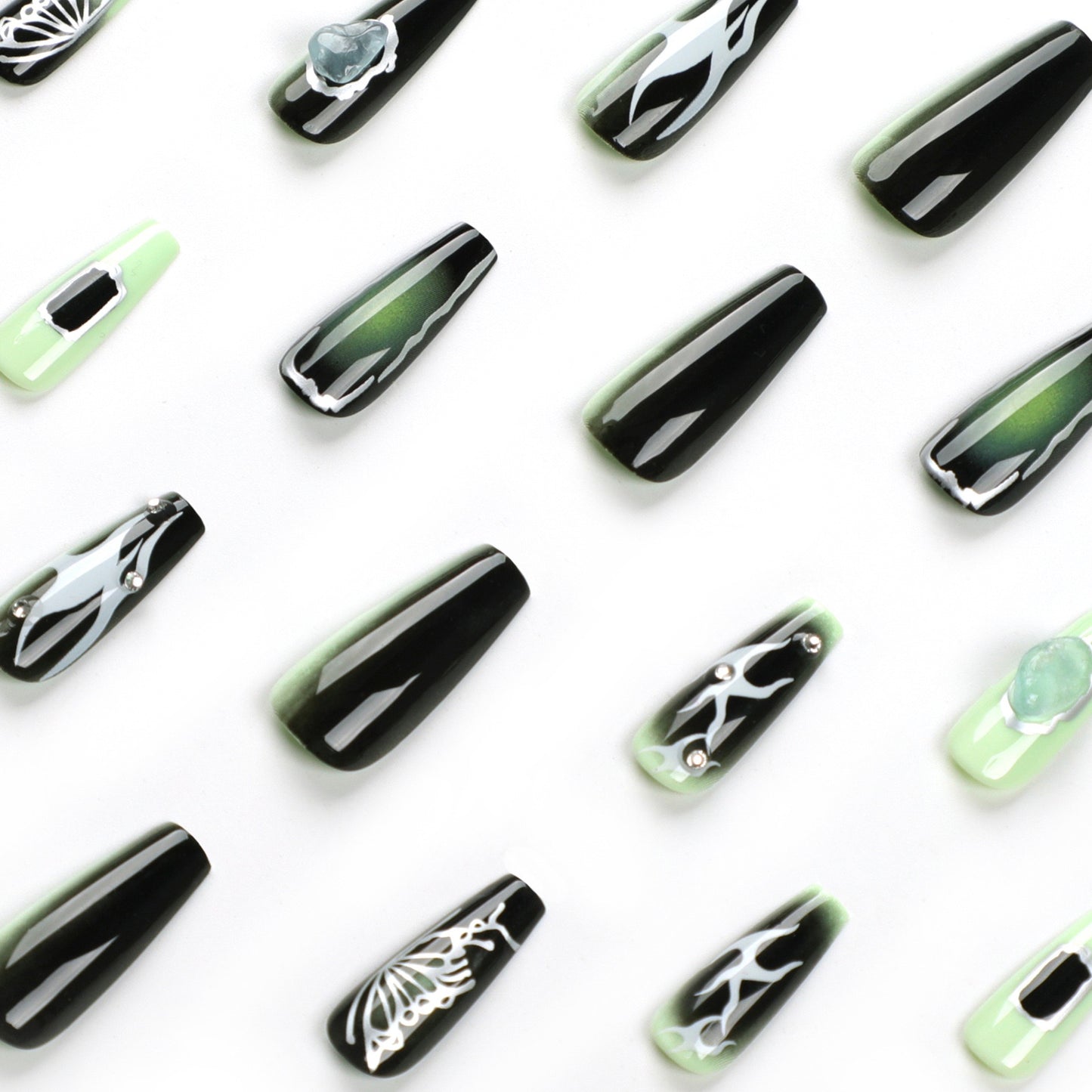 L44 EMERALD FRENCH BALLET LONG NAIL