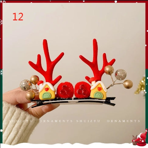 H3 Christmas series deer hair clip HAIRPIN