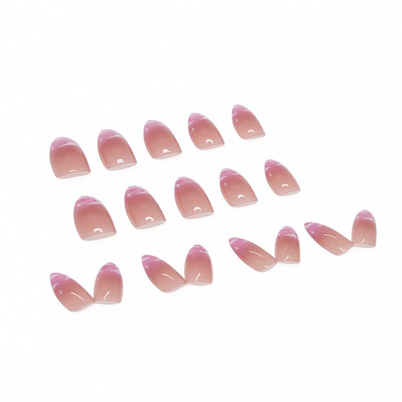 S47 BABY PINK LIGHT PINK CLOUD SHORT NAIL