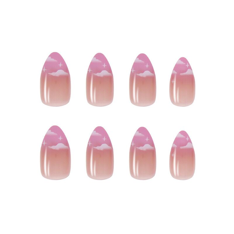 S47 BABY PINK LIGHT PINK CLOUD SHORT NAIL