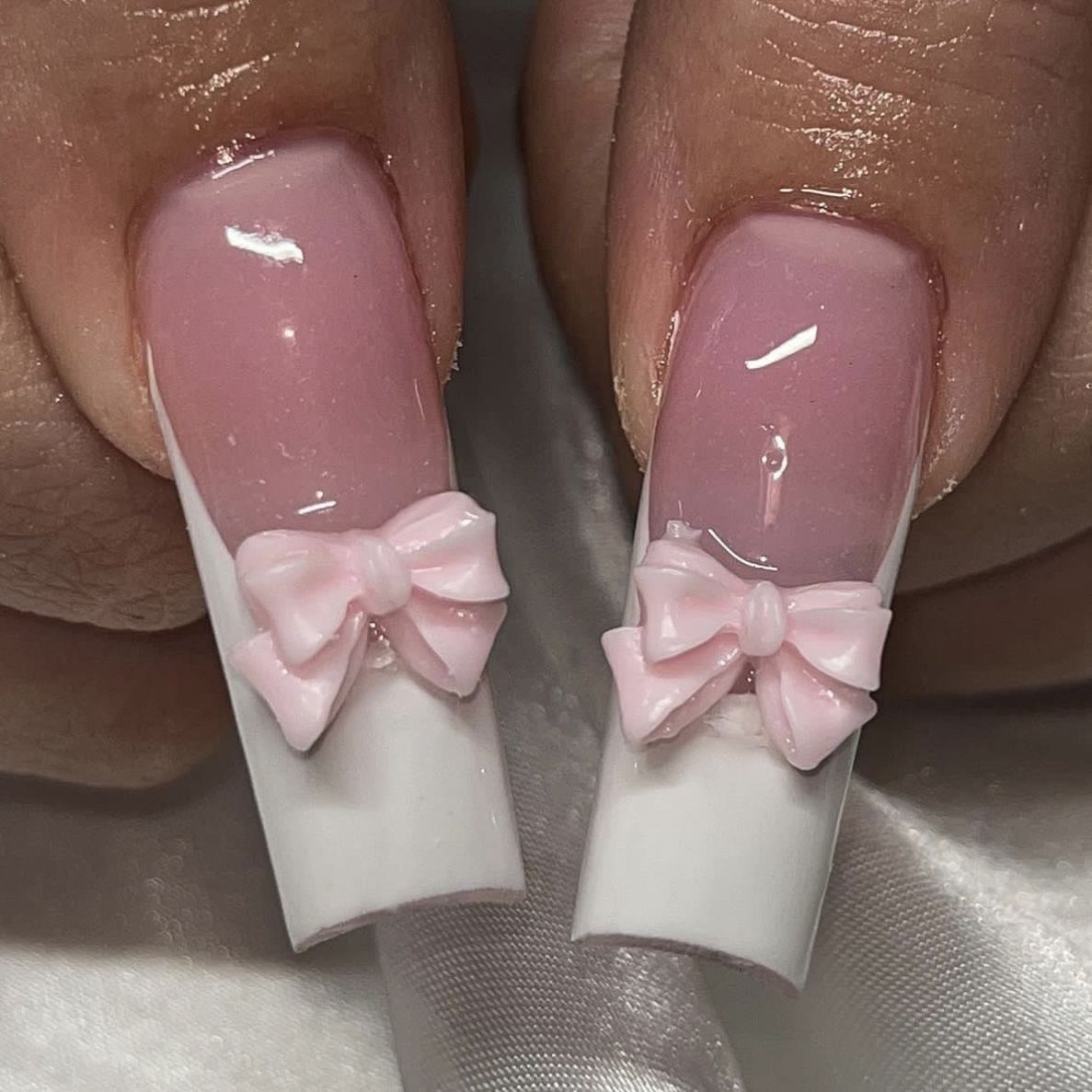 HK8 Flowers Bows Pearls Cute Cat HANDMADE NAIL