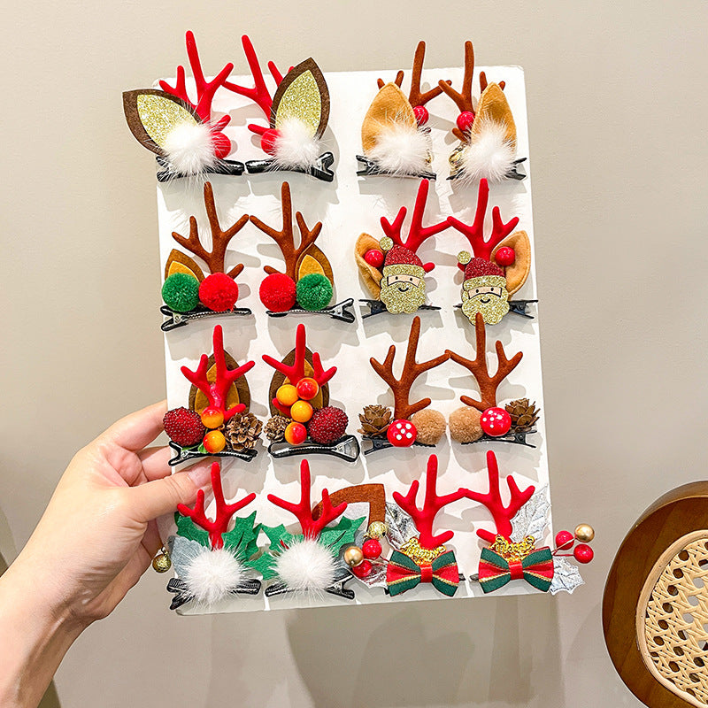 H3 Christmas series deer hair clip HAIRPIN