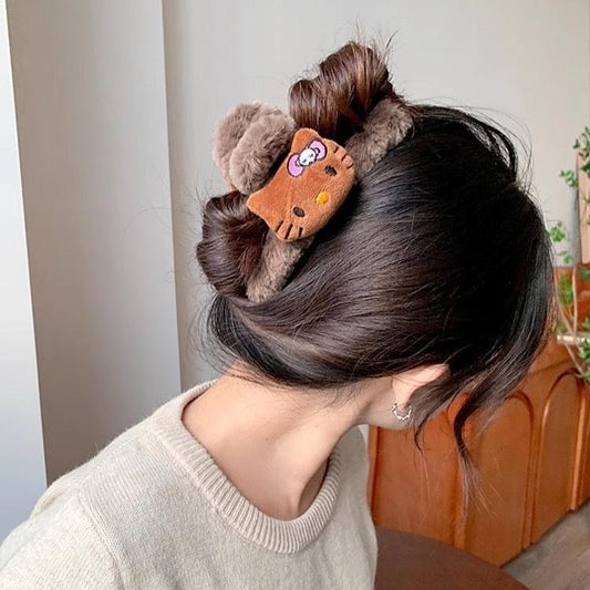 H4 Cat Plush claw shark clip hair accessory