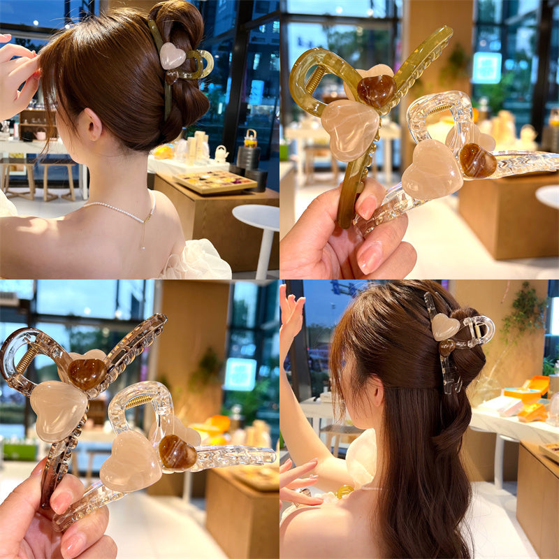 H1 ACRYLIC HEART HAIRPIN