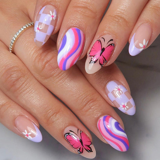 S13 SWEET HEART BETTERFLY SHORT NAIL