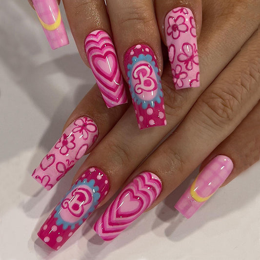 L42 BARBIE PINK LONG NAIL