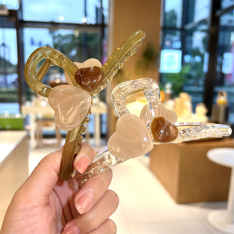 H1 ACRYLIC HEART HAIRPIN