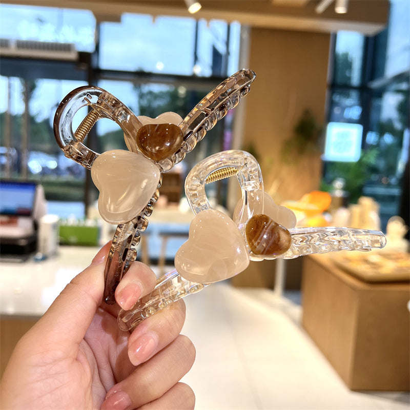 H1 ACRYLIC HEART HAIRPIN