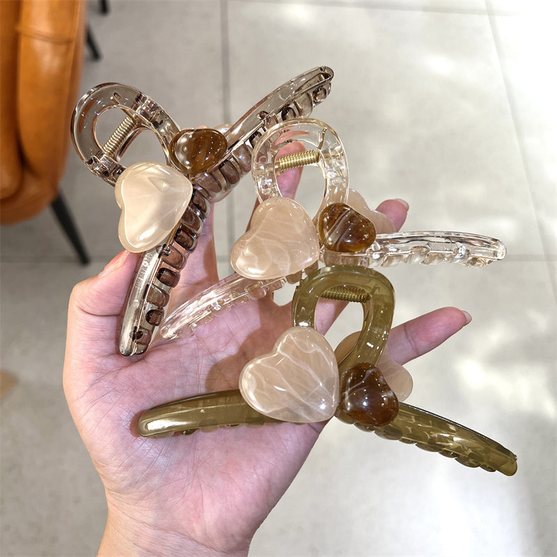 H1 ACRYLIC HEART HAIRPIN