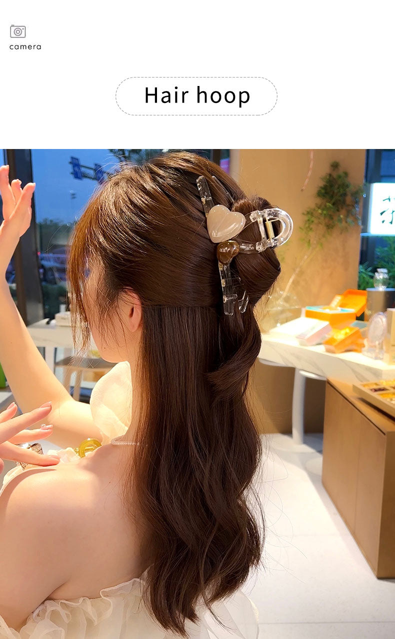 H1 ACRYLIC HEART HAIRPIN