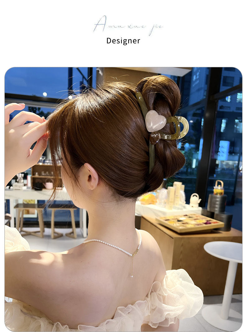 H1 ACRYLIC HEART HAIRPIN
