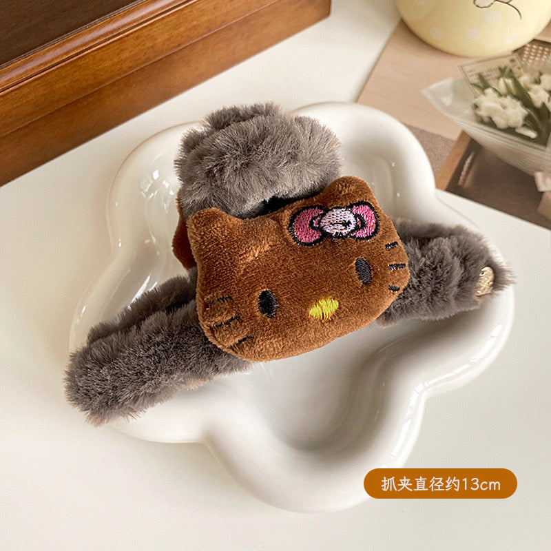 H4 Cat Plush claw shark clip hair accessory