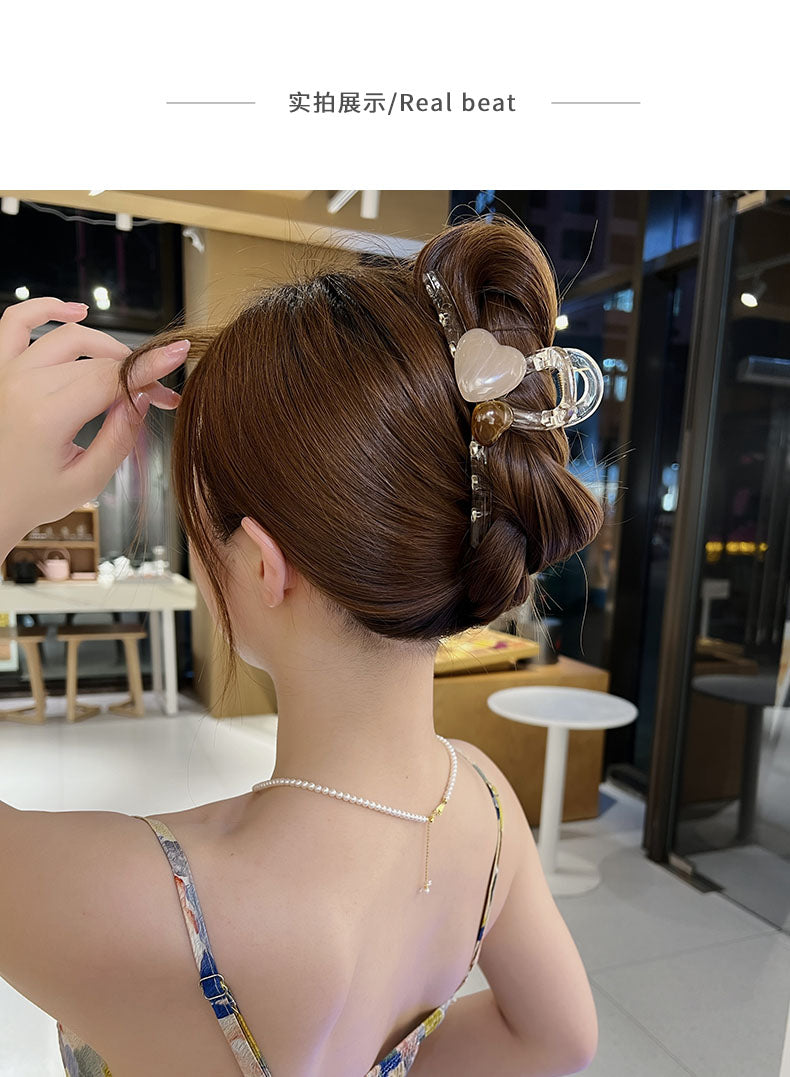 H1 ACRYLIC HEART HAIRPIN