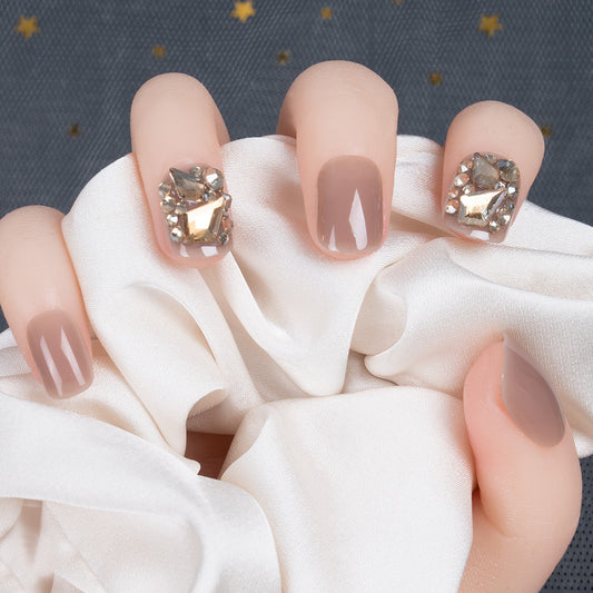 S54 Ice Beauty Aurora Diamond SHORT NAIL