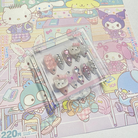 HK13 CANDY Cat HANDMADE NAIL