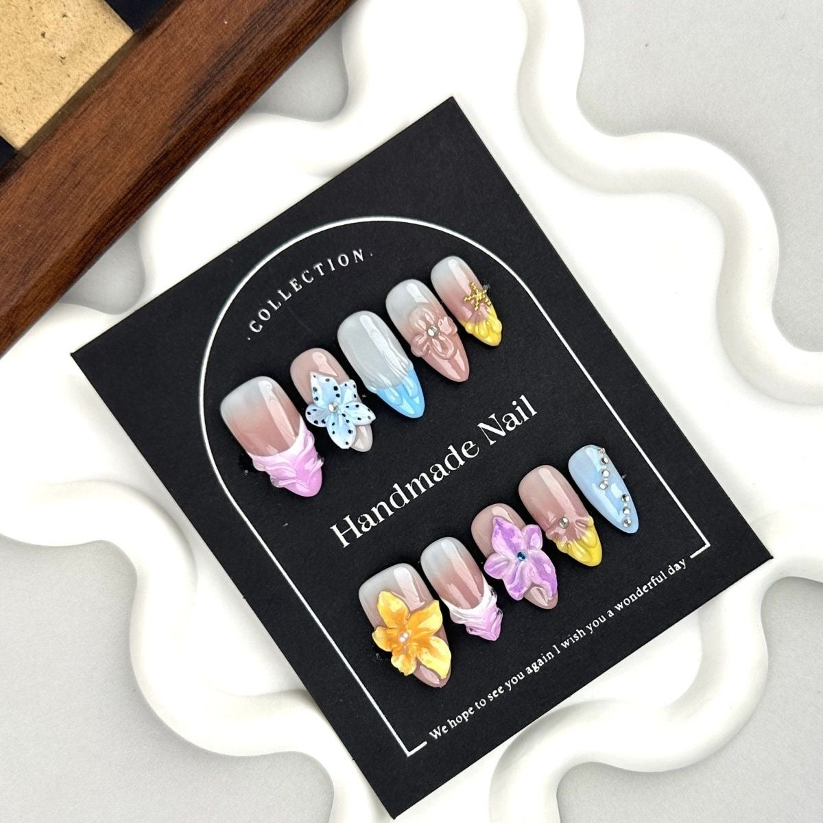 H352 Stereoscopic Relief Dopamine HANDMADE NAIL