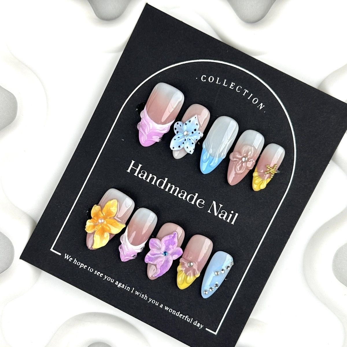 H352 Stereoscopic Relief Dopamine HANDMADE NAIL