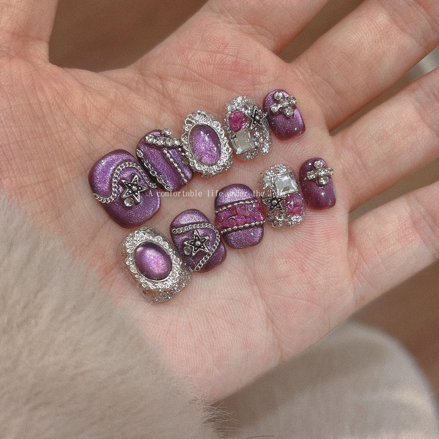 H334 Lavender Manor HANDMADE NAIL