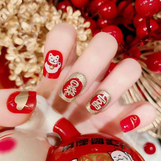 K23 Chinese New Year Lion Dance SHORT NAIL