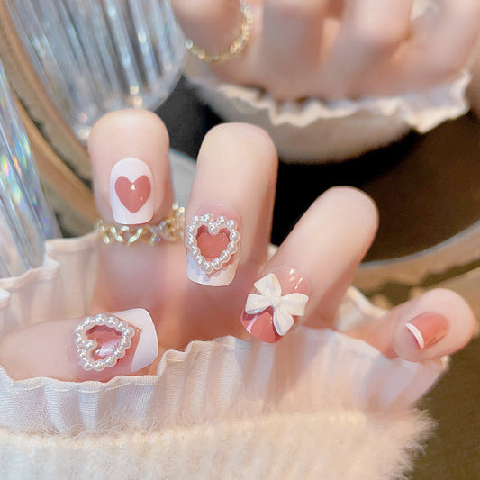 K21 Pearl Love Butterfly Knot Moisturizing Color SHORT NAIL