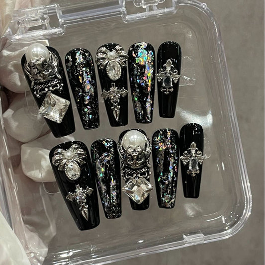H91 Weird 3D Gothic style HANDMADE NAIL