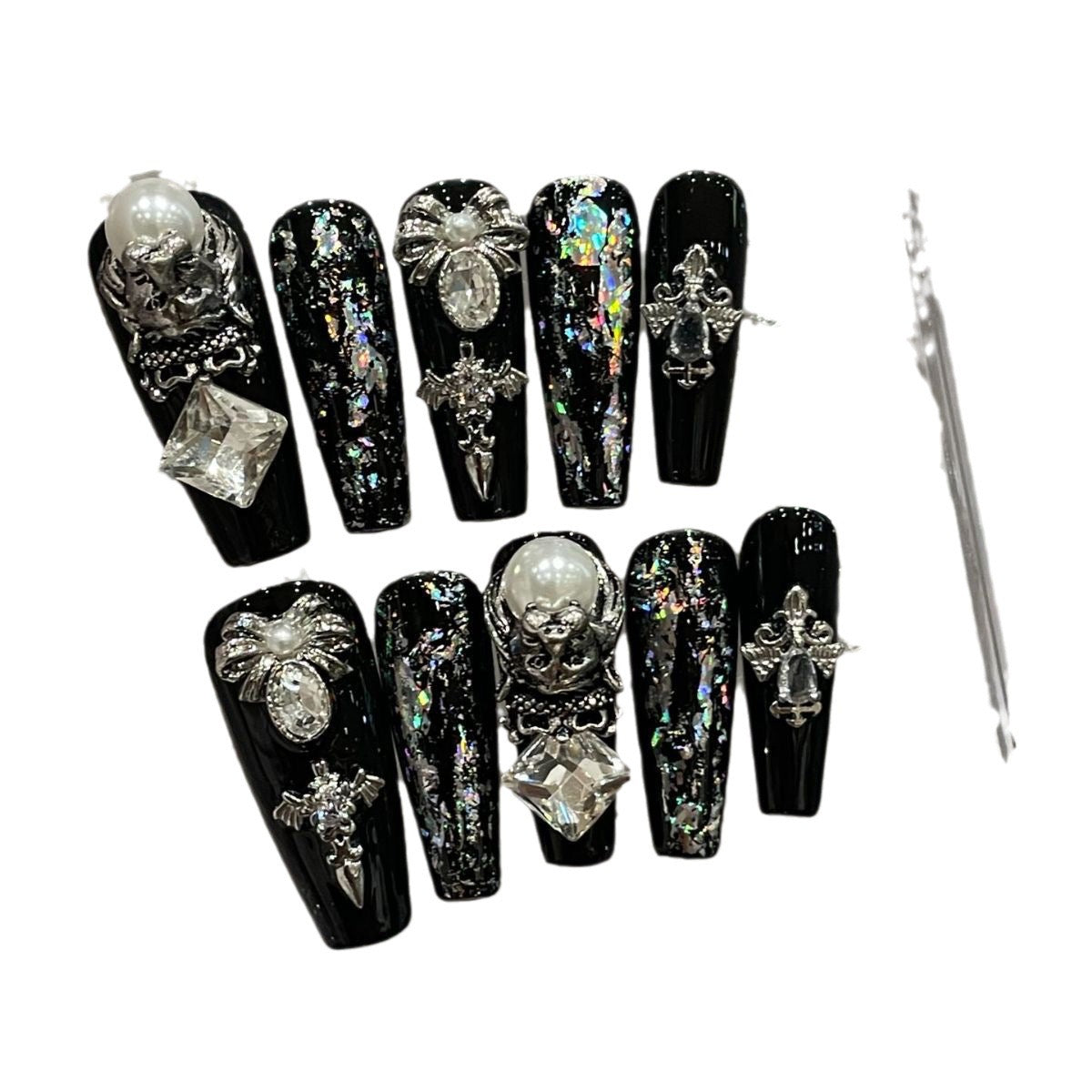 H91 Weird 3D Gothic style HANDMADE NAIL