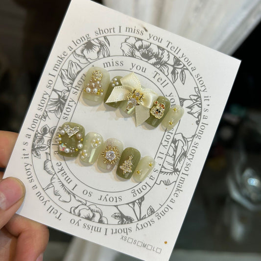 H323 Godmother Retro Palace Style HANDMADE NAIL