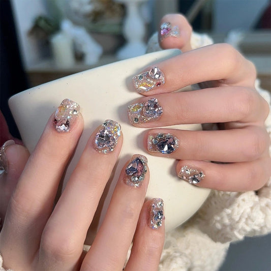 H394 First Love Dreamy Pink Sweetheart HANDMADE NAIL