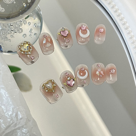 H326 Monster Magic Eye Crocodile Pattern HANDMADE NAIL