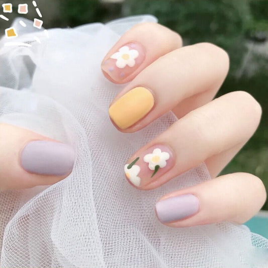 K24 Matte Little Flowers SHORT NAIL