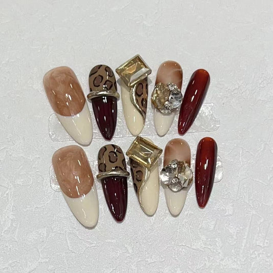 H369 Songstress Snake Pattern HANDMADE NAIL