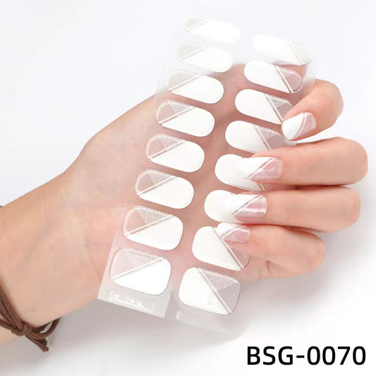 G1 PURE WHITE SEMICURED GEL NAIL STICKER