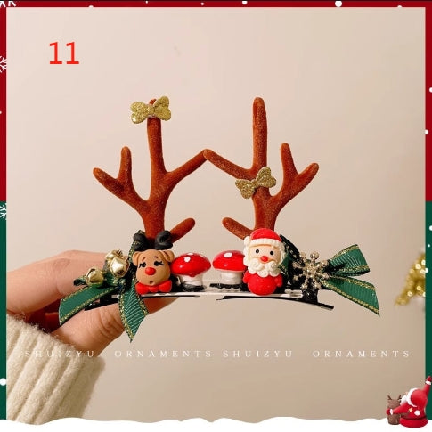 H3 Christmas series deer hair clip HAIRPIN