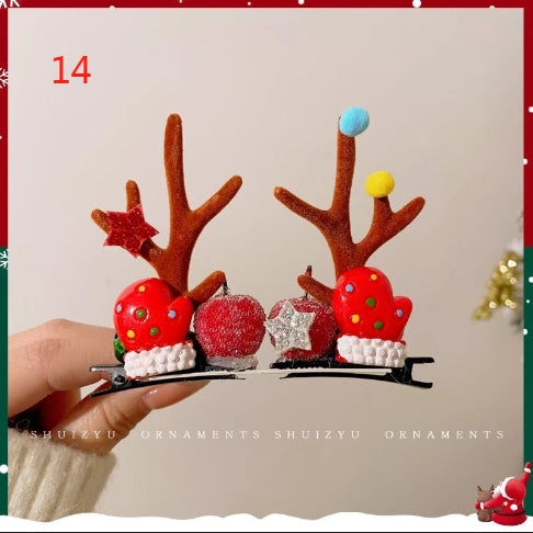 H3 Christmas series deer hair clip HAIRPIN