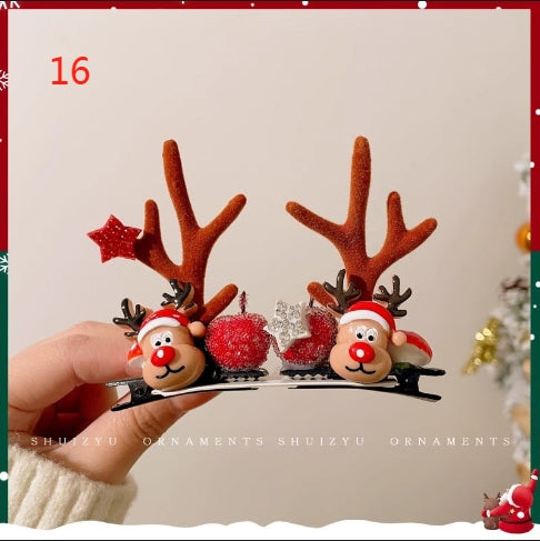 H3 Christmas series deer hair clip HAIRPIN