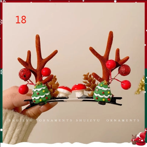 H3 Christmas series deer hair clip HAIRPIN